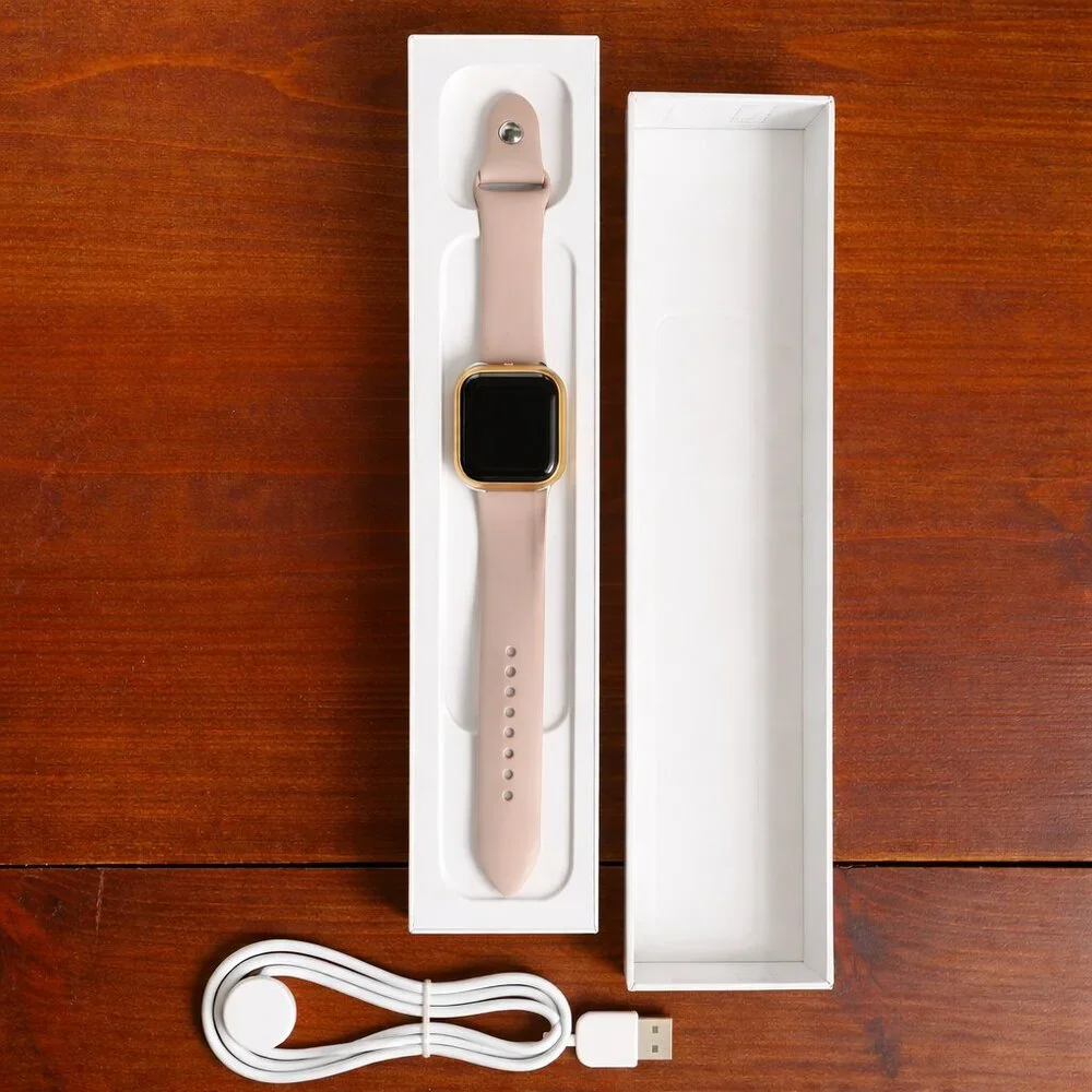 Apple Watch Series 6 40mm Gold Case Mauve Band + Charger Bundle
